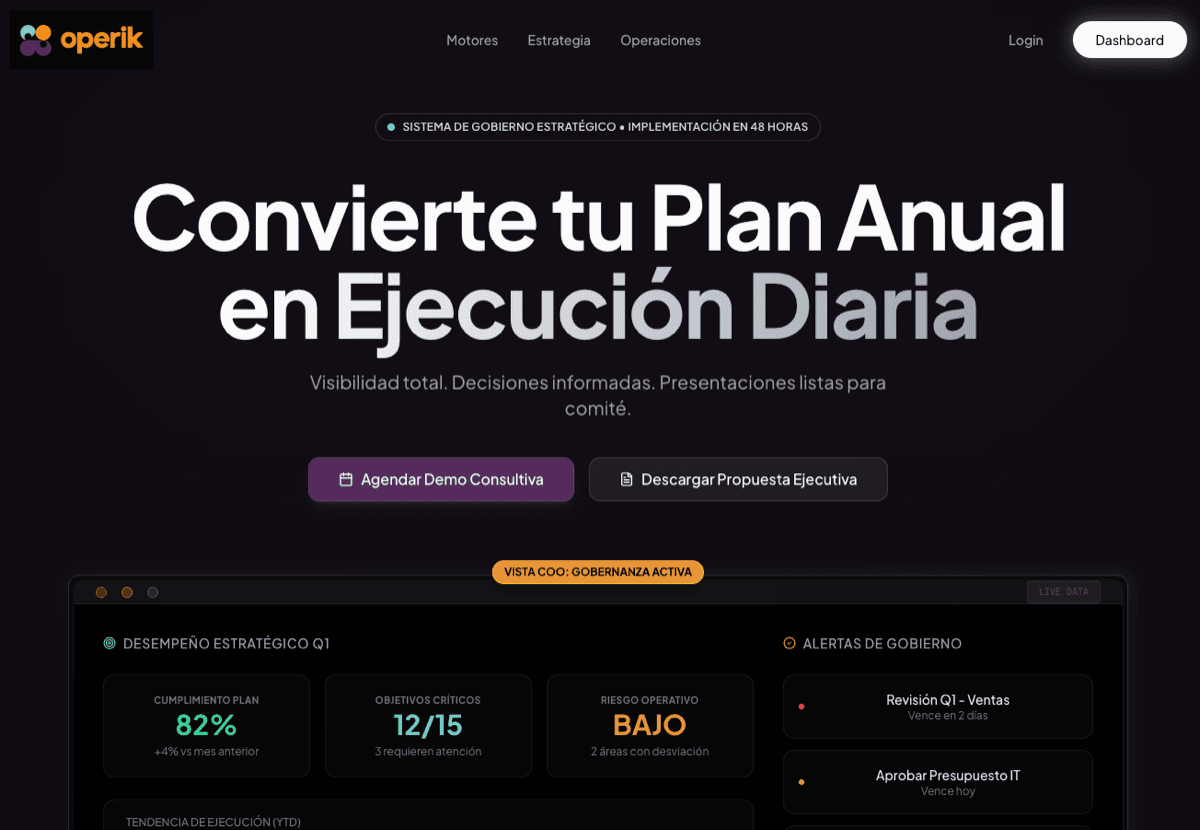 Operik — operación estratégica